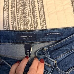 Charter Club Petite Lexington Straight Jeans - Denim Blue